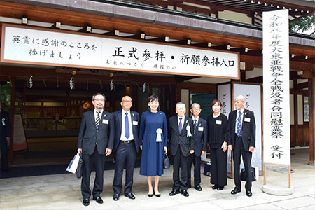 安倍会長と岡山県郷友会の皆様